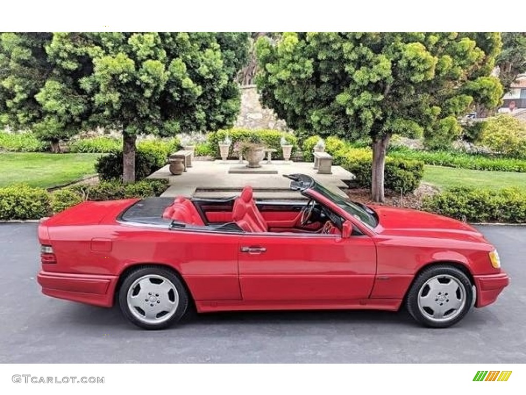 1994 E 320 Convertible - Imperial Red / Red photo #14