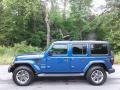 2019 Ocean Blue Metallic Jeep Wrangler Unlimited Sahara 4x4  photo #1