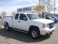 2008 Summit White GMC Sierra 2500HD SLE Extended Cab 4x4  photo #1