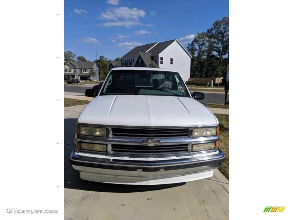 1995 C/K C1500 Extended Cab - White / Gray photo #6