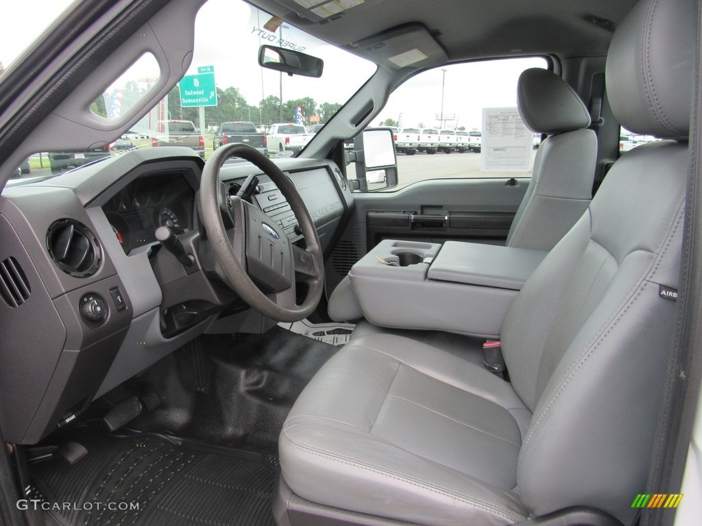 2012 F350 Super Duty XL Regular Cab Chassis - Oxford White / Steel photo #17