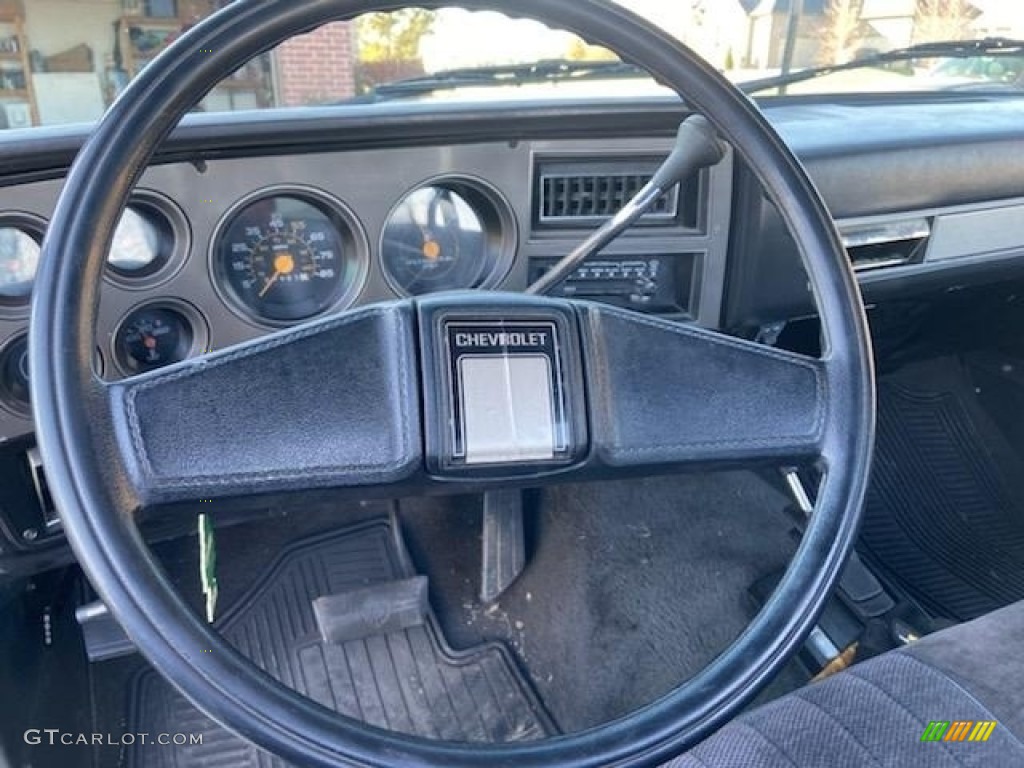 1987 Chevrolet C/K V10 Silverado Regular Cab 4x4 Charcoal Steering Wheel Photo #138614010