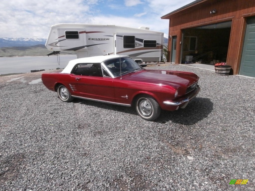 Candy Apple Red 1966 Ford Mustang Convertible Exterior Photo #138614988