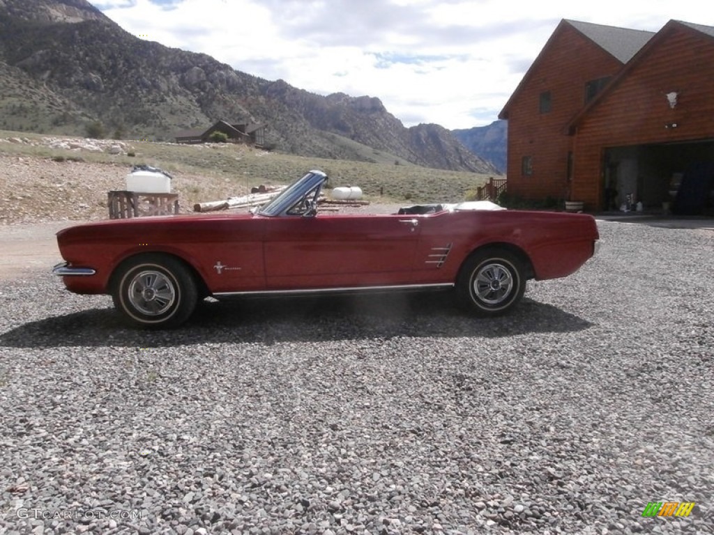 Candy Apple Red 1966 Ford Mustang Convertible Exterior Photo #138615063