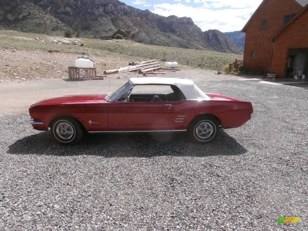 Candy Apple Red 1966 Ford Mustang Convertible Exterior Photo #138615084