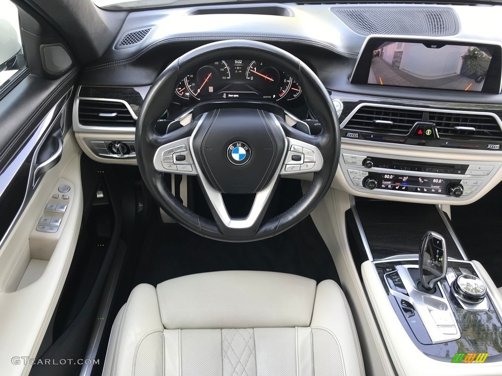 2016 7 Series 750i xDrive Sedan - Mineral White Metallic / Ivory White photo #47