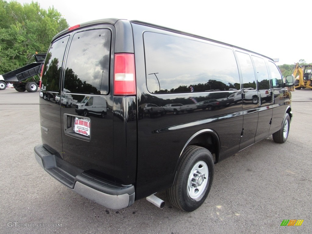 Black 2013 Chevrolet Express LT 3500 Passenger Van Exterior Photo #138616515