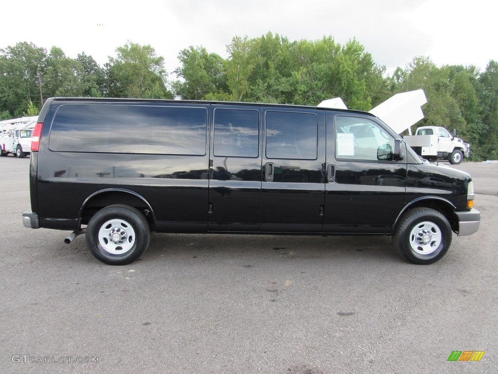 Black 2013 Chevrolet Express LT 3500 Passenger Van Exterior Photo #138616545