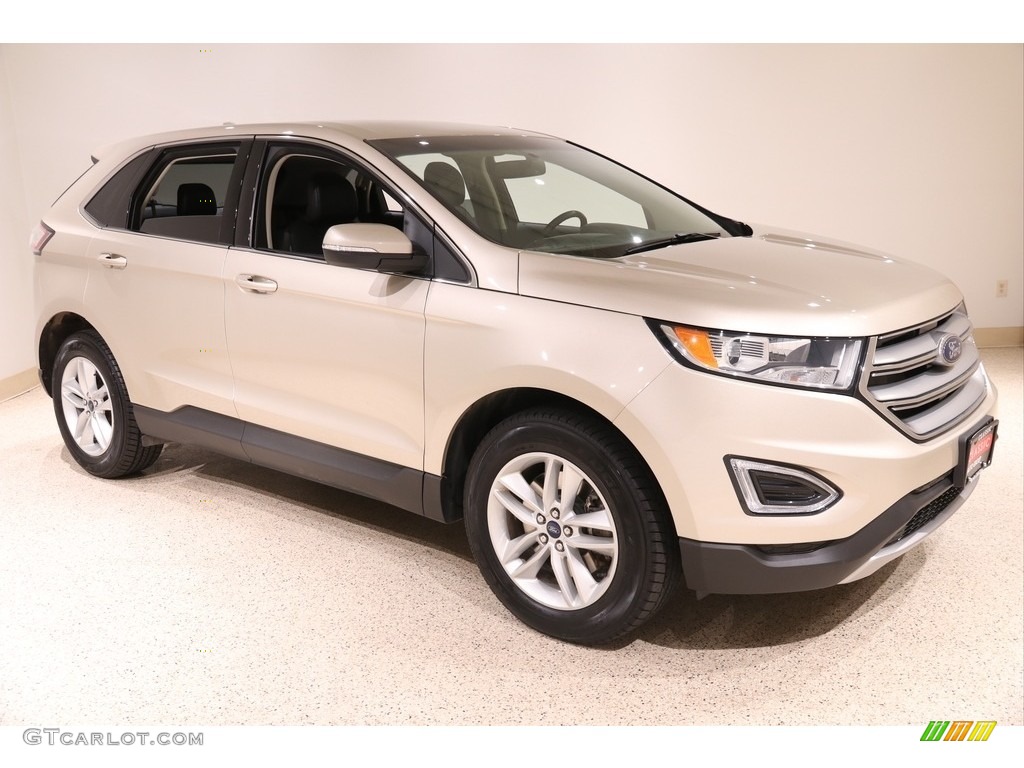 2017 Edge SEL AWD - White Gold Metallic / Ebony photo #1