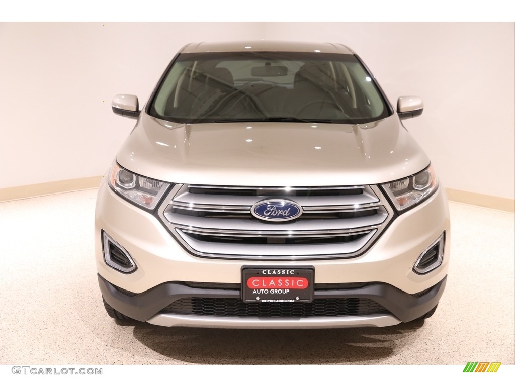 2017 Edge SEL AWD - White Gold Metallic / Ebony photo #2