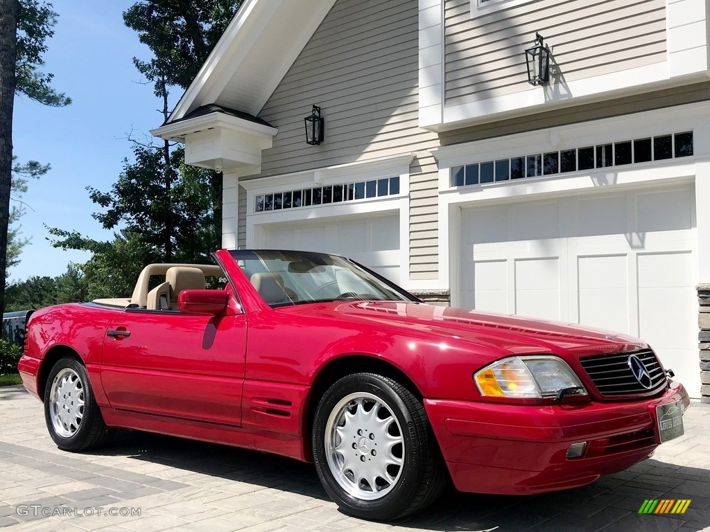 1997 SL 500 Roadster - Imperial Red / Parchment Beige photo #5