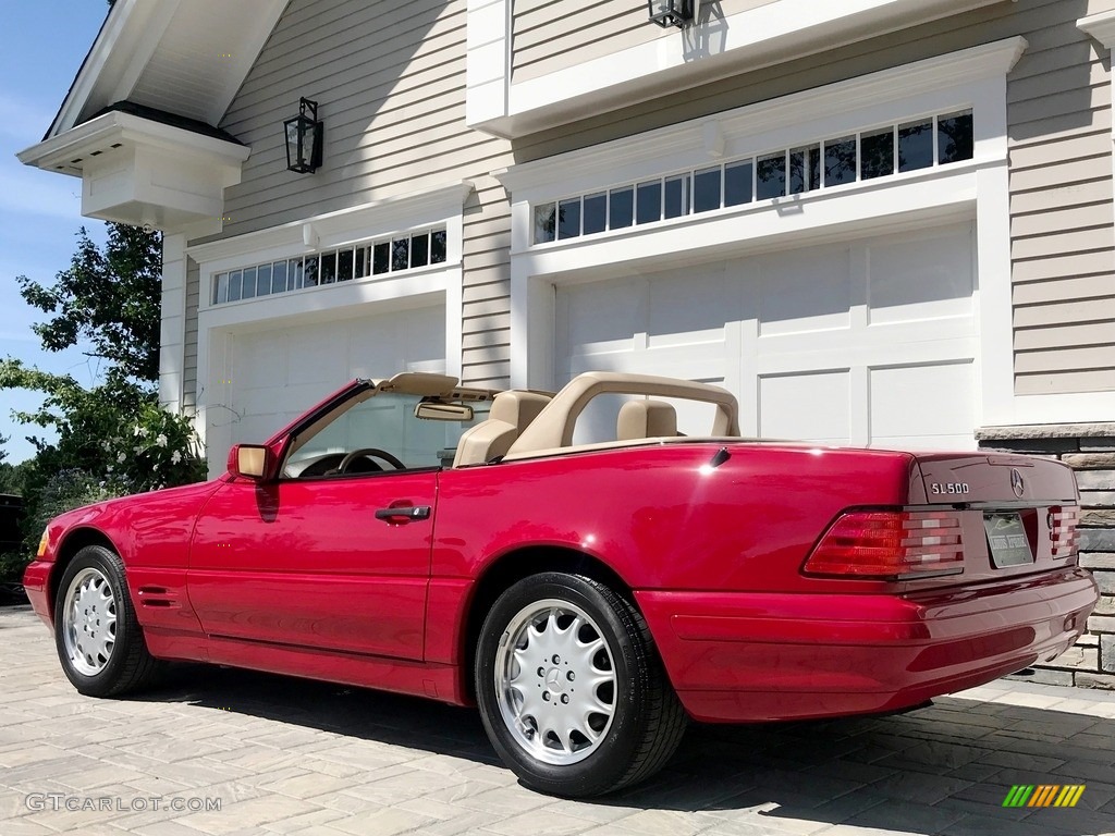 1997 SL 500 Roadster - Imperial Red / Parchment Beige photo #6