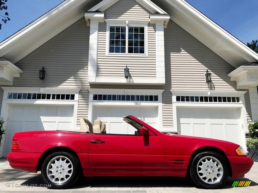 1997 SL 500 Roadster - Imperial Red / Parchment Beige photo #7