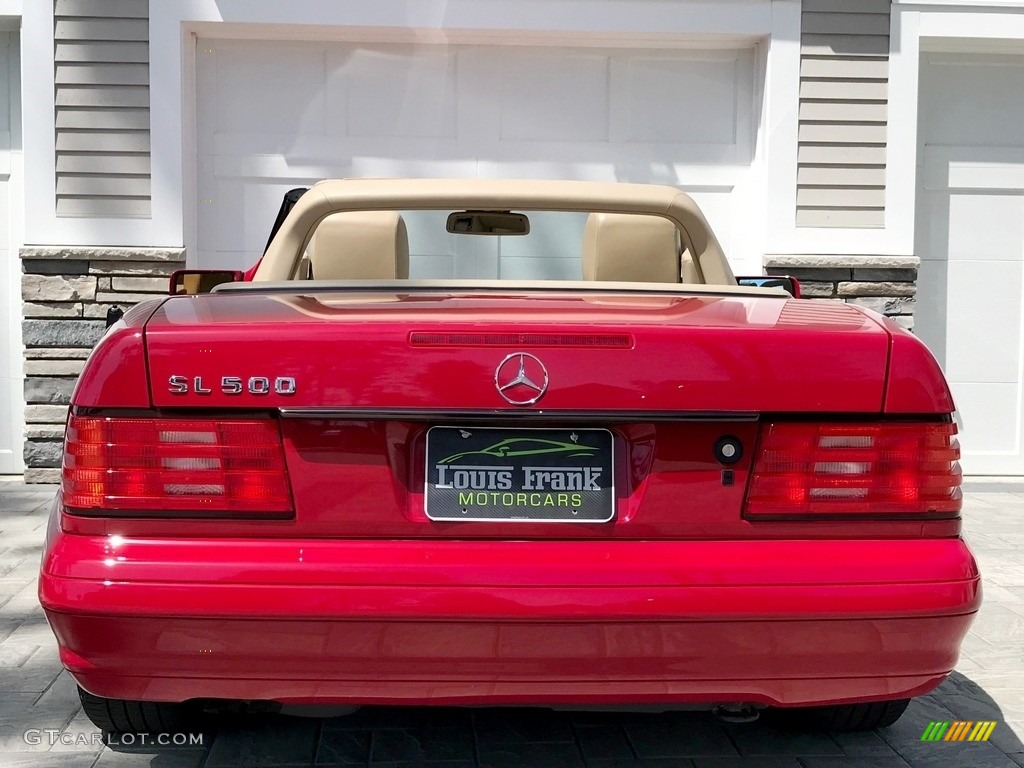 1997 SL 500 Roadster - Imperial Red / Parchment Beige photo #9
