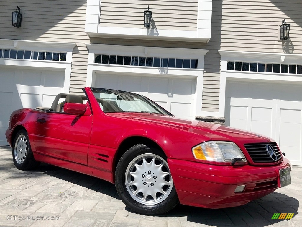 1997 SL 500 Roadster - Imperial Red / Parchment Beige photo #15