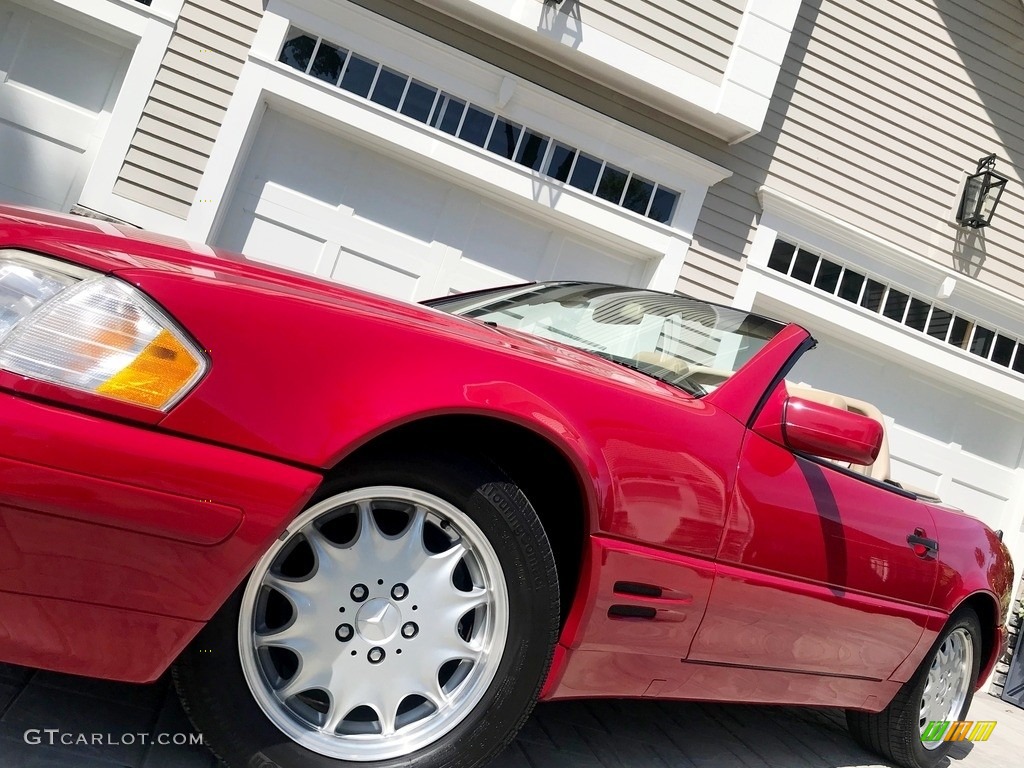 1997 SL 500 Roadster - Imperial Red / Parchment Beige photo #21