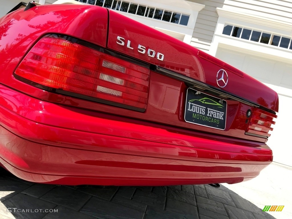 1997 SL 500 Roadster - Imperial Red / Parchment Beige photo #28