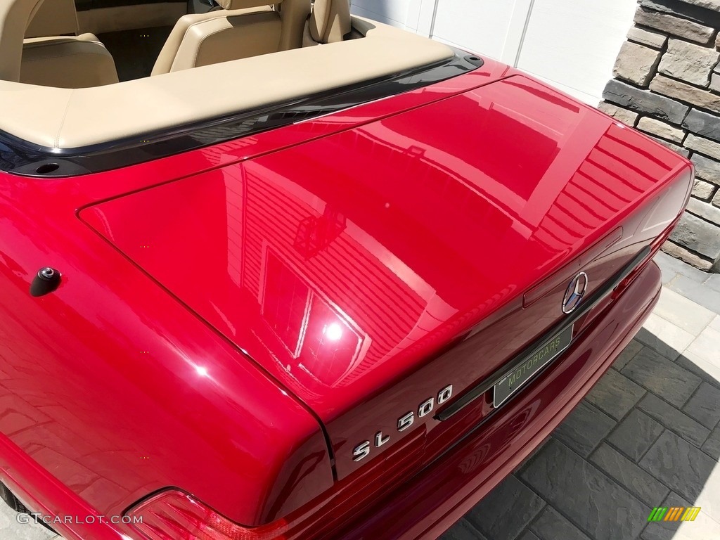 1997 SL 500 Roadster - Imperial Red / Parchment Beige photo #39