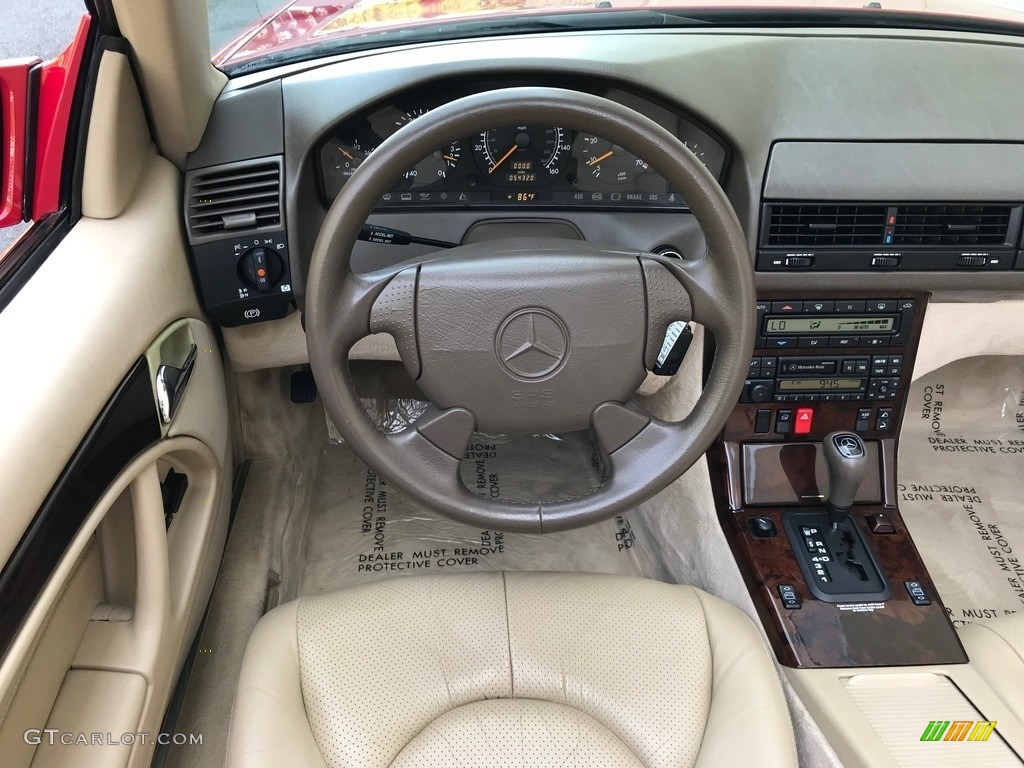 1997 SL 500 Roadster - Imperial Red / Parchment Beige photo #43