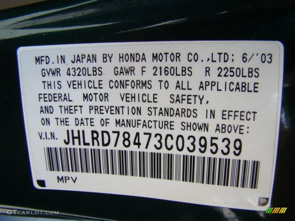 2003 CR-V LX 4WD - Clover Green Pearl / Saddle photo #15