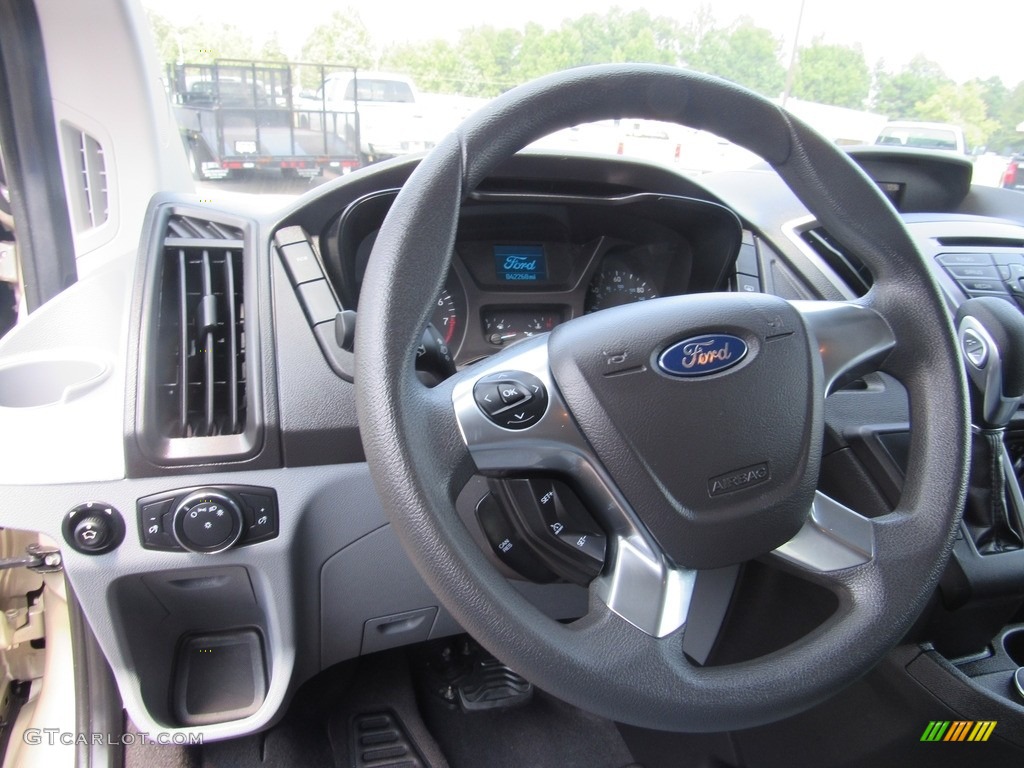 2017 Ford Transit Wagon XLT 350 LR Long Charcoal Black Steering Wheel Photo #138619167