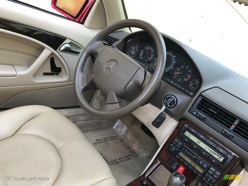 1997 SL 500 Roadster - Imperial Red / Parchment Beige photo #81