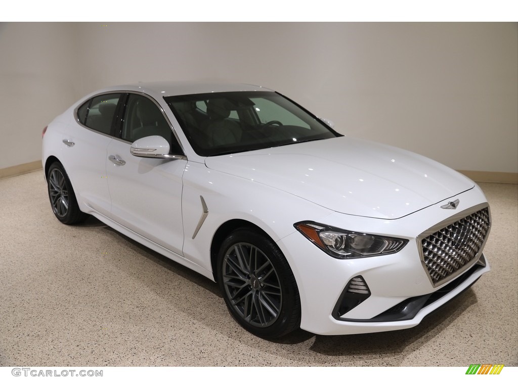 2019 Genesis G70 RWD - Casablanca White / Beige photo #1