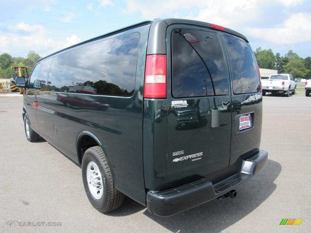 2010 Express LS 3500 Extended Passenger Van - Dark Green Metallic / Neutral photo #1