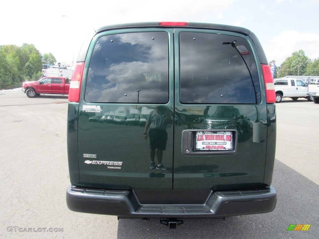 2010 Express LS 3500 Extended Passenger Van - Dark Green Metallic / Neutral photo #2
