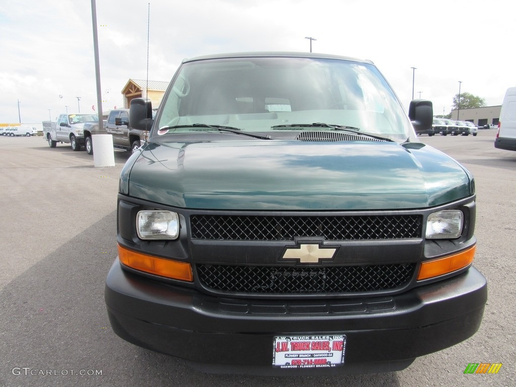 2010 Express LS 3500 Extended Passenger Van - Dark Green Metallic / Neutral photo #6