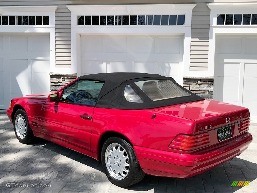 1997 SL 500 Roadster - Imperial Red / Parchment Beige photo #112