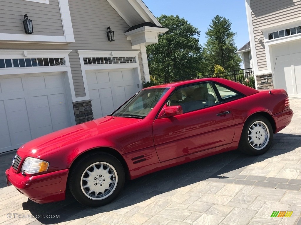 1997 SL 500 Roadster - Imperial Red / Parchment Beige photo #119