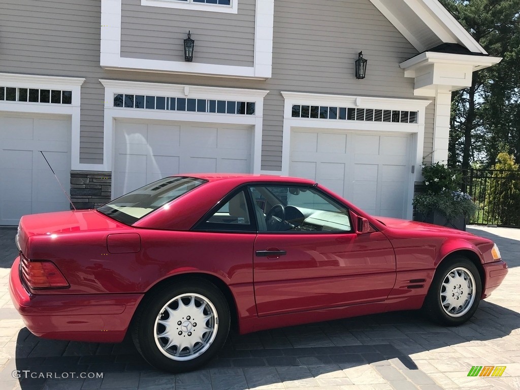 1997 SL 500 Roadster - Imperial Red / Parchment Beige photo #123
