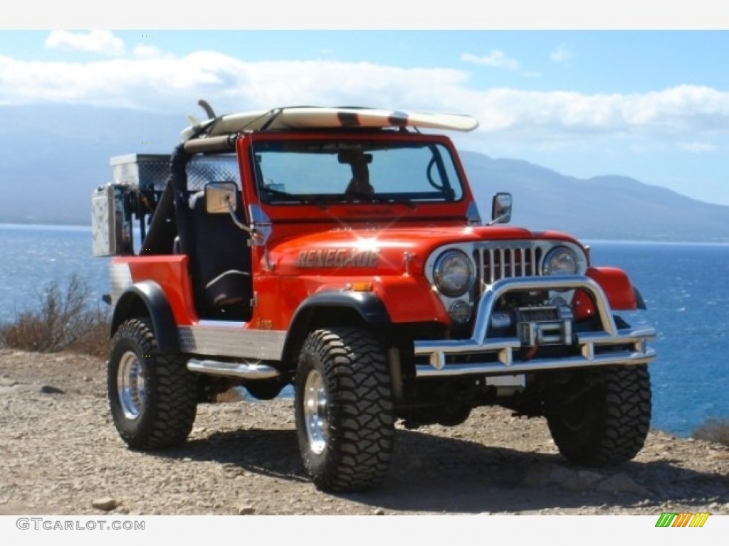 Orange Jeep CJ7