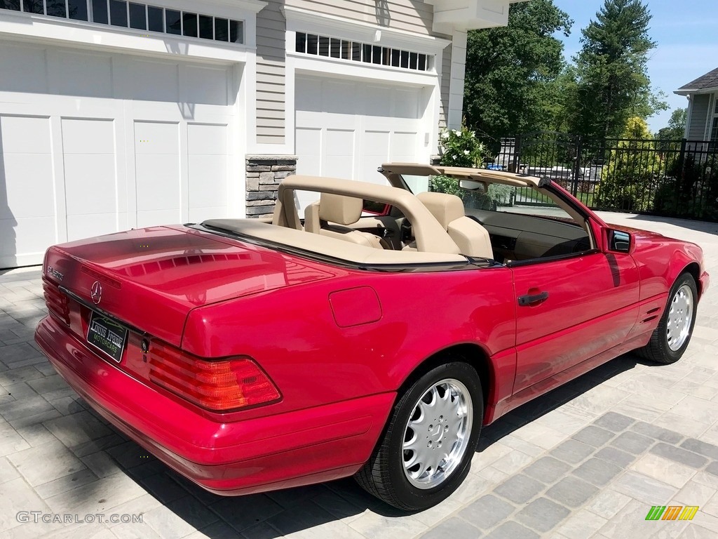1997 SL 500 Roadster - Imperial Red / Parchment Beige photo #151