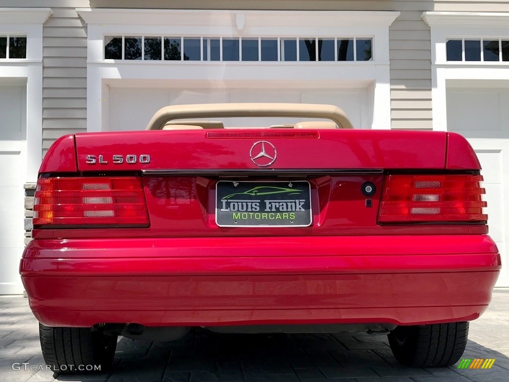 1997 SL 500 Roadster - Imperial Red / Parchment Beige photo #157