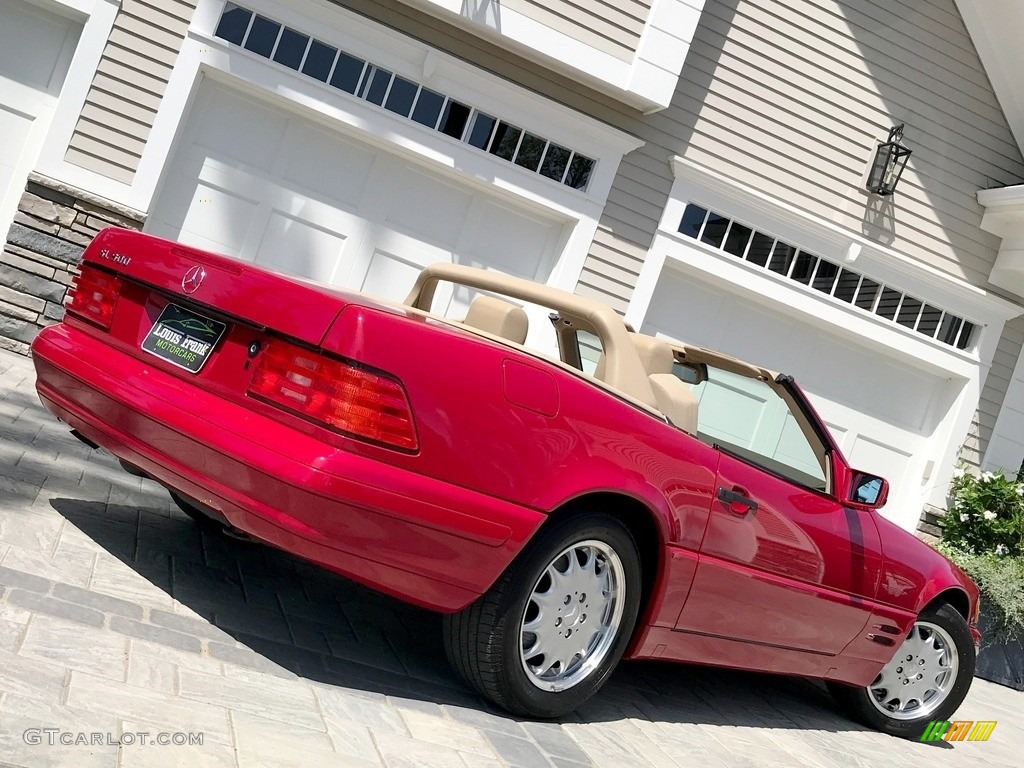 1997 SL 500 Roadster - Imperial Red / Parchment Beige photo #159