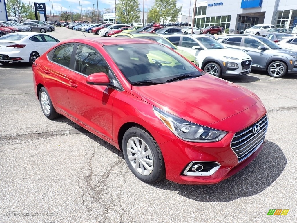 2020 Accent SEL - Pomegranate Red / Beige photo #3