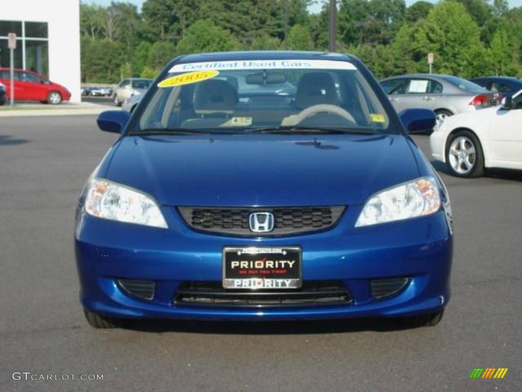2005 Civic EX Coupe - Fiji Blue Pearl / Ivory photo #8