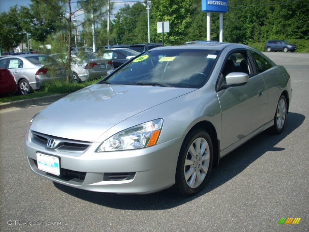 2006 Accord EX-L V6 Coupe - Alabaster Silver Metallic / Black photo #6