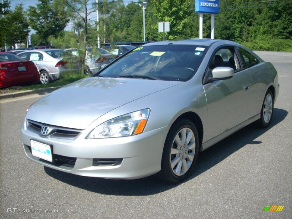 2006 Accord EX V6 Coupe - Alabaster Silver Metallic / Gray photo #7
