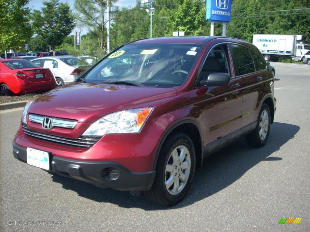 2007 CR-V EX 4WD - Tango Red Pearl / Gray photo #7