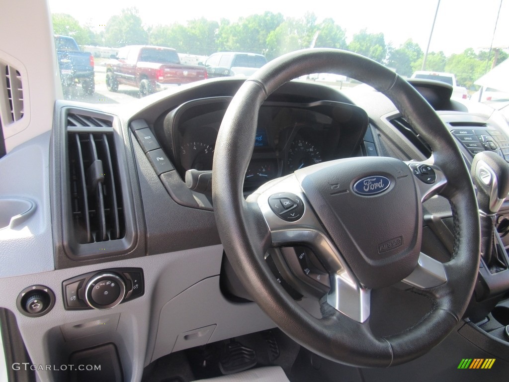 2017 Ford Transit Wagon XL 350 LR Long Charcoal Black Steering Wheel Photo #138629361