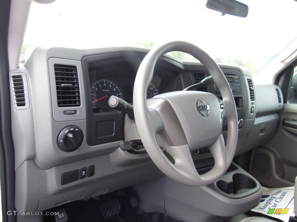 2016 Nissan NV 2500 HD S Cargo Gray Steering Wheel Photo #138634068