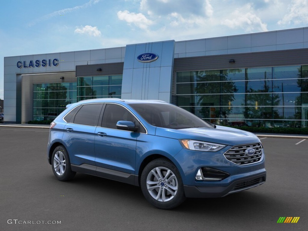 2020 Edge SEL AWD - Atlas Blue Metallic / Ebony photo #7