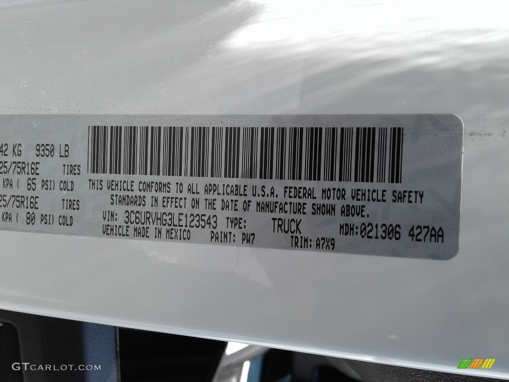 2020 ProMaster Color Code PW7 for Bright White Photo #138638418