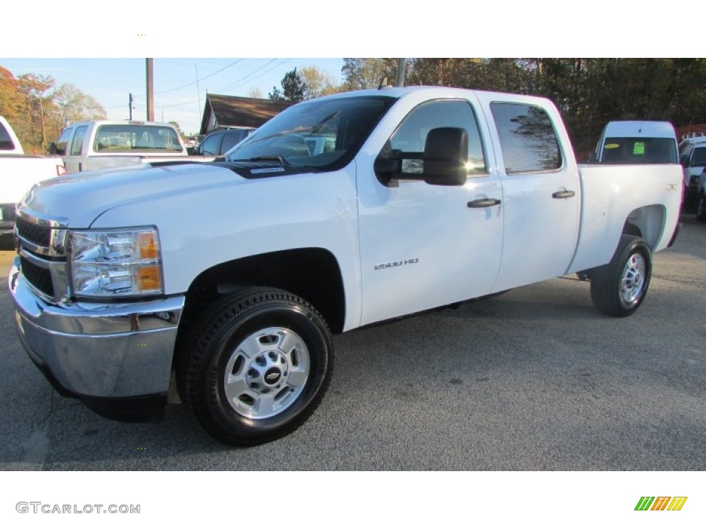 Summit White 2014 Chevrolet Silverado 2500HD LS Crew Cab 4x4 Exterior Photo #138641685