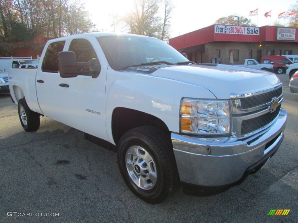 Summit White 2014 Chevrolet Silverado 2500HD LS Crew Cab 4x4 Exterior Photo #138641754