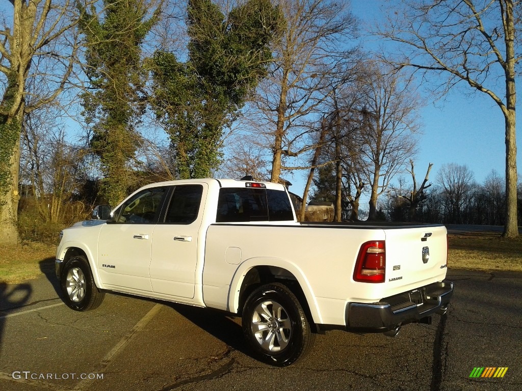 2020 1500 Laramie Quad Cab 4x4 - Bright White / Black photo #9