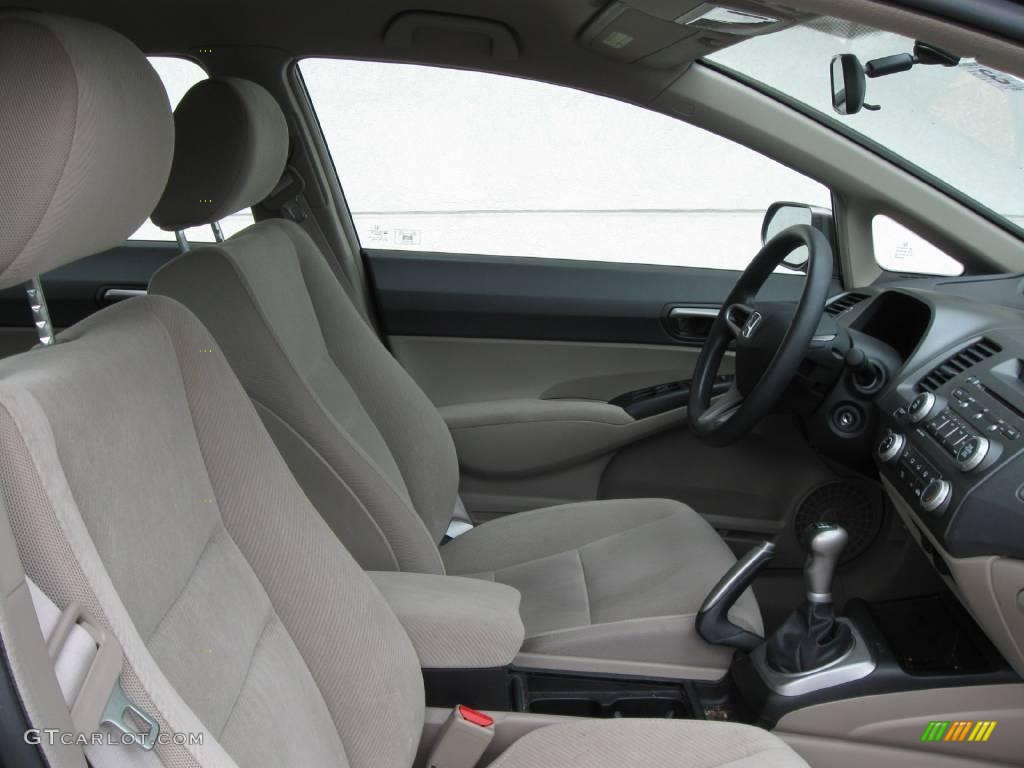 2009 Civic LX Sedan - Urban Titanium Metallic / Beige photo #5